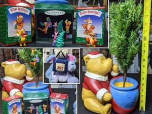 lot 109 image: Vintage Winnie The Pooh Christmas -Ornaments and Christmas Decor