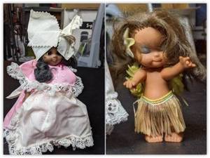 lot 99 image: Vintage Dolls- Haiti and Hawaii