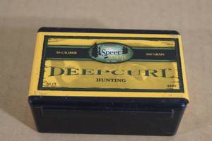 lot 189 image: 50 Speer Deepcurl .50 Cal 300 Gr HP Bullets