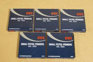 lot 181 image: 500 CCI No 500 Small Pistol Primers