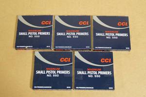 lot 182 image: 500 CCI No 550 Magnum Small Pistol Primers