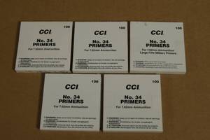 lot 183 image: 500 CCI No 34 Primers - For 7.62mm Ammunition