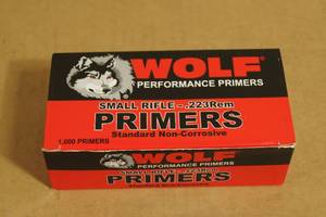 lot 185 image: 1000 Wolf Small Rifle - .223 Rem Primers