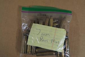 lot 150 image: Bag of Empty 7mm Rem Mag Casings