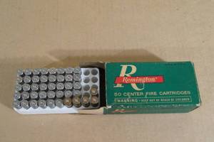 lot 133 image: Vintage Remington Box 5 Rounds of .357 Mag Ammo - Empty Casings