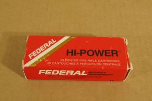 lot 61 image: 20 Federal Hi-Power .30 Carbine 110 Gr Metal Case Ammo