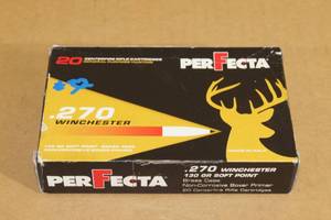 lot 66 image: 20 Perfecta .270 Win 130 Gr Soft Point Ammo
