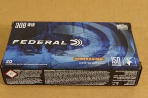 lot 89 image: 20 Federal Power-Shok .308 Win 150 Gr JSP Ammo