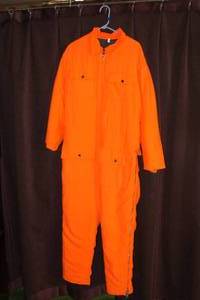 lot 32 image: Blaze Orange Insulated Coveralls - XL