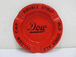 lot 28 image: Vintage DOW Porcelain Enamel Beer Advertising Ashtray