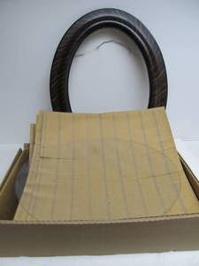 lot 71 image: Antique Convex Glass Oval Picture Frame w6 NOS Period Bubble Glass Inserts