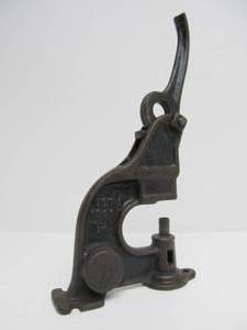 lot 76 image: Antique Cast Iron Stamp Punch Machine