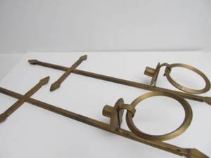 lot 88 image: Very Cool Large Vintage Iron Wall Sconces