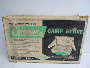 lot 90 image: Vintage COLEMAN Camp Stove in Original Box
