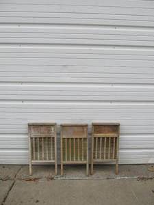 lot 102 image: 3 Antique Primitive Washboards