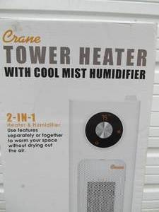 lot 105 image: Brand New CRANE 2-In-1 Tower Heater
