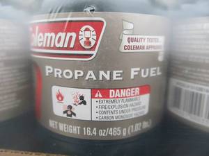 lot 143 image: Brand New Case of COLEMAN Propane Fuel Camping Gas - Case of 12