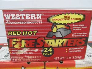 lot 141 image: 3 Cases of Western Red Hot Fire Starters