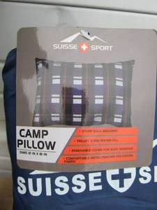 lot 146 image: New Fleece Sleeping Bag & 2 New Camping Pillows