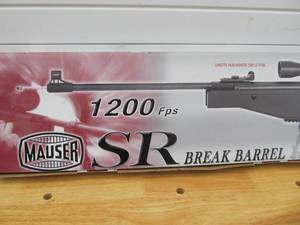 lot 151 image: Brand New Mauser SR Break Barrel .177 Cal Pellet Rifle