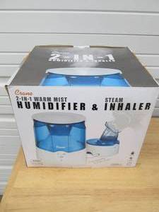 lot 114 image: Brand New CRANE 2-In-1 Warm Mist Humidifier & Steam Inhaler