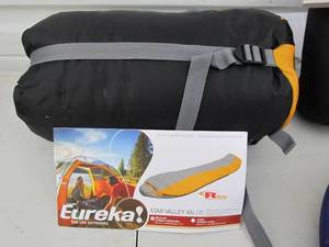 lot 168 image: Brand New EUREKA Star Valley Sleeping Bag wCamp Pillow & Neck Pillow