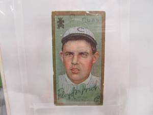 lot 8 image: Shelf or Mantel Display Frame wOld Baseball Cards