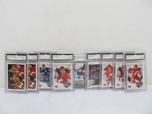 lot 203 image: Group of GEM MINT 10 Graded Hockey Cards