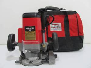 lot 312 image: Working TOUGHTEST Plunge Router wBits & Bag