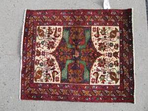 lot 217 image: Small Vintage Hand Made Wool Rug #6