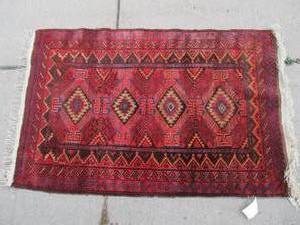 lot 222 image: Vintage Hand Knotted Wool Rug #11