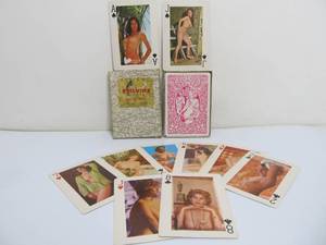 lot 277 image: Vintage Risque Nude Doll wOversized Deck of Playing Cards