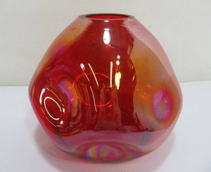 lot 288 image: Free Form Art Glass Hand Blown Vase