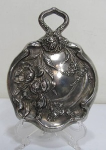 lot 328 image: Ornate Antique Victorian STERLING SILVER Repousse Hand Mirror