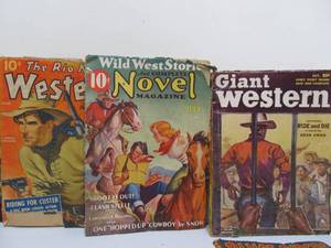 lot 191 image: Large Lot of Vintage 1950s Western Pulp Comics & Graphic Novels
