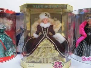 lot 244 image: 5 New in Box BARBIE Dolls