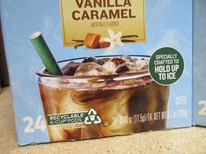 lot 128 image: Vanilla Caramel Ice Coffee K-Cups