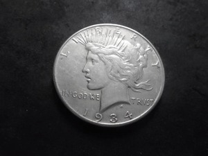 1934 S Peace Silver Dollar