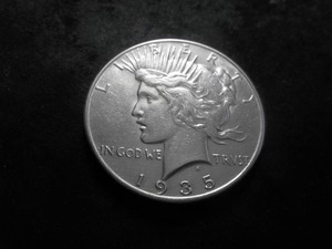 1935 Peace Silver Dollar