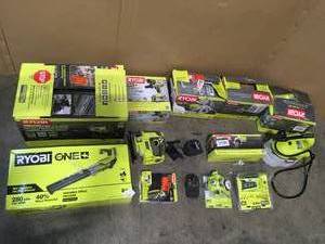 lot 14 image: Lot of Mixed and Assorted Power Tools by Ryobi Customer Returns See Pictures