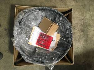 lot 18 image: Piedmont 30 in. Steel Fire Pit in Black with Poker by Hampton Bay Customer Returns See Pictures