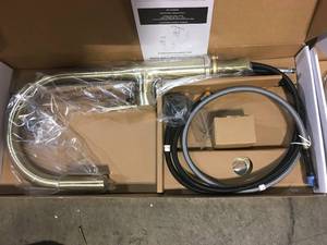 lot 24 image: Lot of 3 Dylan Single-Handle Pull-Down Kitchen Faucet with TurboSpray and FastMount in Chrome by Glacier Bay Customer Returns See Pictures