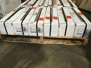 lot 30 image: 12 Boxes of Sunset Wood Dark Grey 6 in. x 24 in. Porcelain Floor and Wall Tile (14 sq. ft.Case) by Florida Tile Home Collection Customer Returns See Pictures