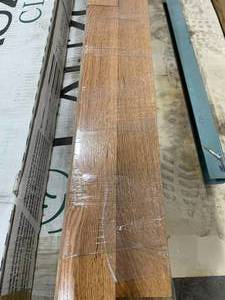 lot 53 image: 110 sq ft Lauzon Red Oak Amaretto Semi Gloss 2-14 Solid Hardwood