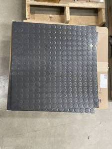 lot 32 image: 144 sq ft Tarkett Burnt Umber Rubber Tile Flooring 24 x 24 