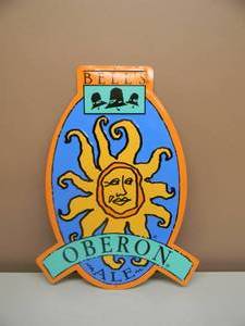lot 33 image: BELLS OBERON ALE TIN BAR SIGN - NICE - APPROX 18 BY 24 - SEE PICTURES