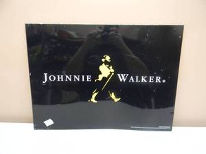lot 61 image: VINTAGE JOHNNIE WALKER TIN BAR SIGN - COOL PIECE - APPROX 24 BY 17 - SEE PICTURES