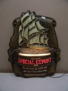 lot 64 image: VINTAGE 1978 SPECIAL EXPORT BEER BAR LIGHT - NICE - WORKS - APPROX 17 BY 21 - SEE PICTURES