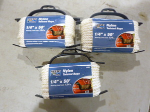 lot 96 image: 3 Spools of Reese Nylon Twisted Rope