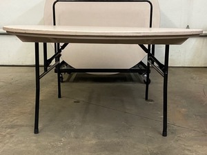 Set Of (5) 60 Folding Tables With Transport  Storage Cart